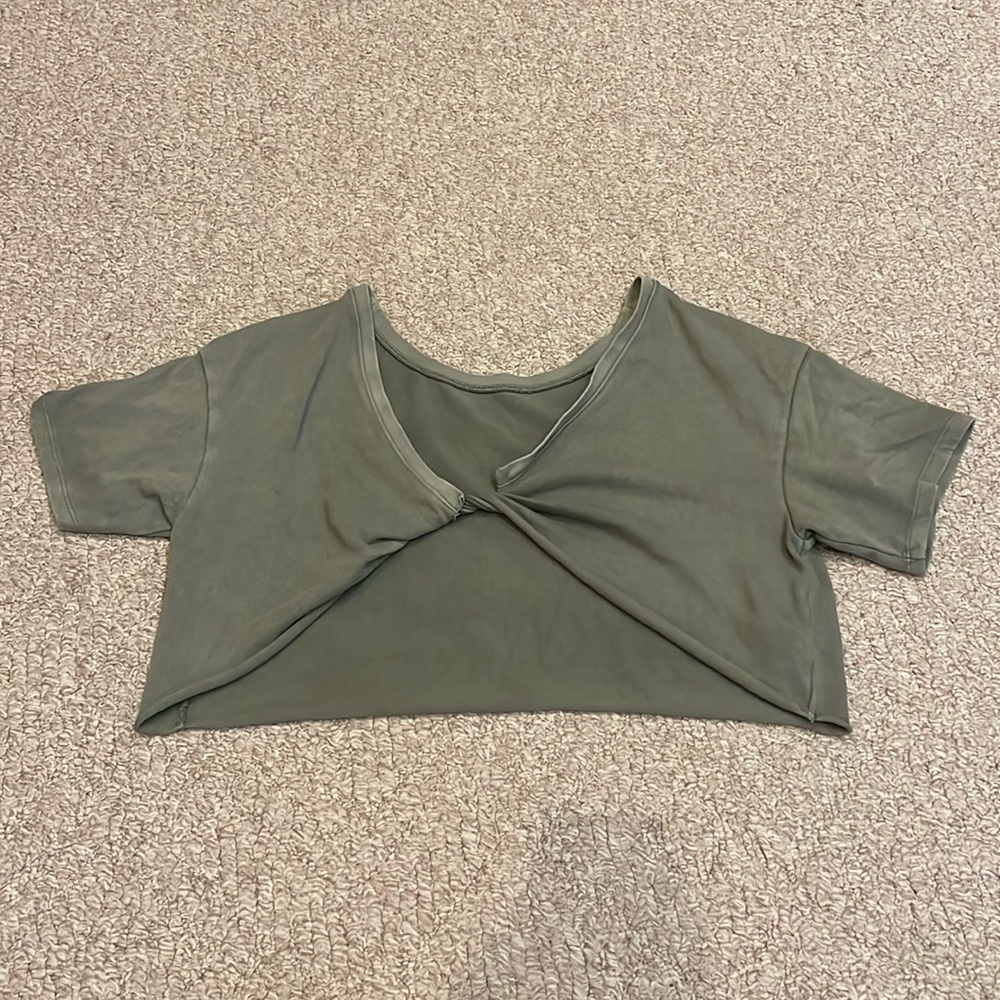 Aerie Twist Front Cropped T-Shirt